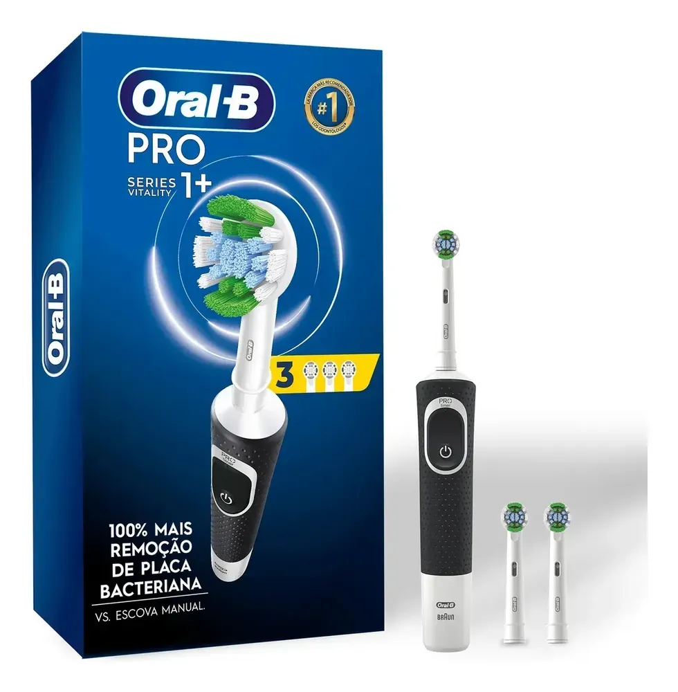 Escova de dente elétrica Oral-B PRO 1+ Vitality com refis