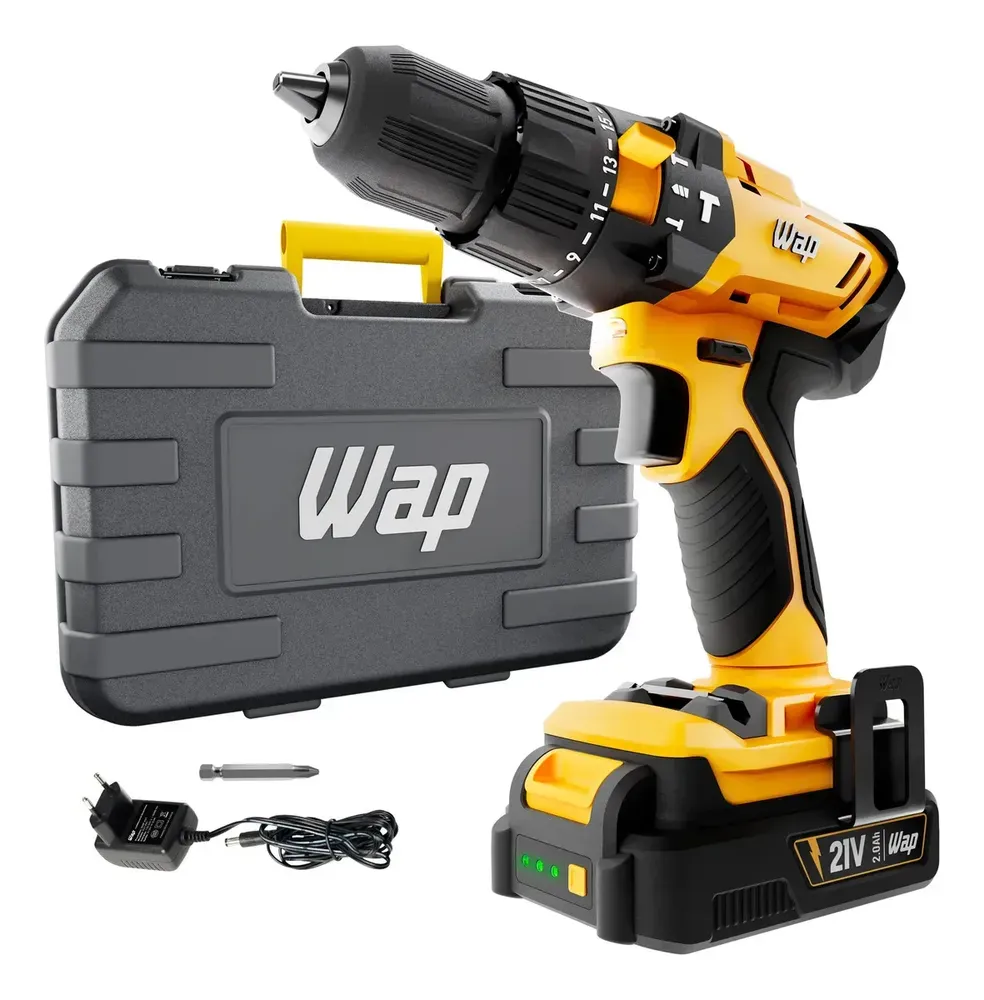 Parafusadeira e furadeira de impacto WAP K21 ID02 com maleta