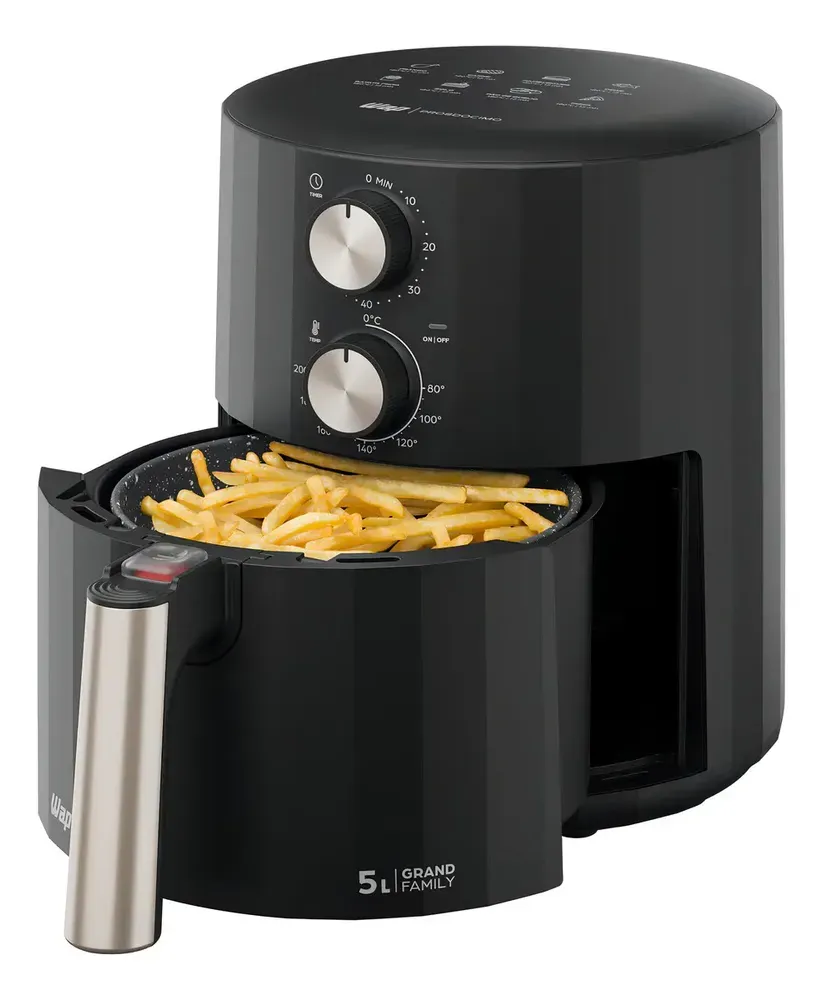 Air Fryer WAP Grand Family 5L 1500W preta e cinza