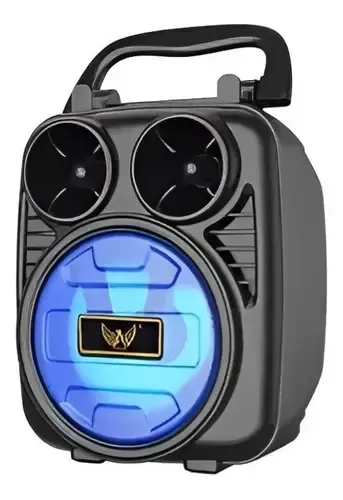 Caixa de som Bluetooth portátil com luzes RGB